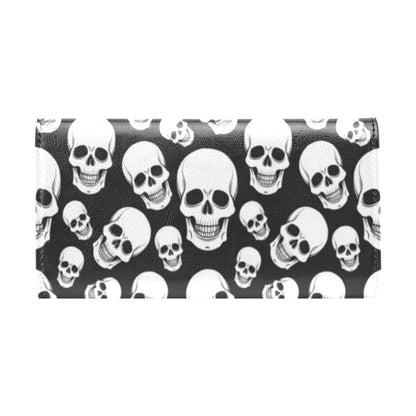 Skull Print Design LKS301 Women's Trifold Wallet