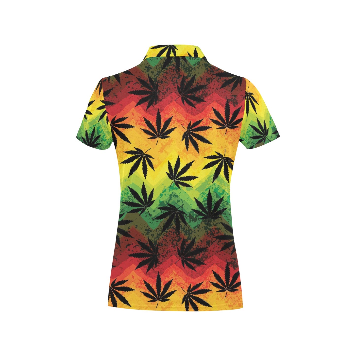 Rasta Pattern Print Design A02 Women's Polo Shirt