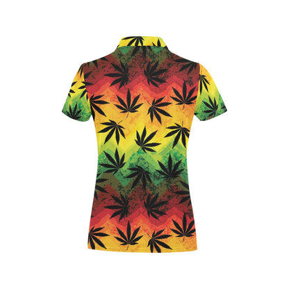 Rasta Pattern Print Design A02 Women's Polo Shirt