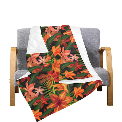 Amaryllis Pattern Print Design AL05 Premium Quilt