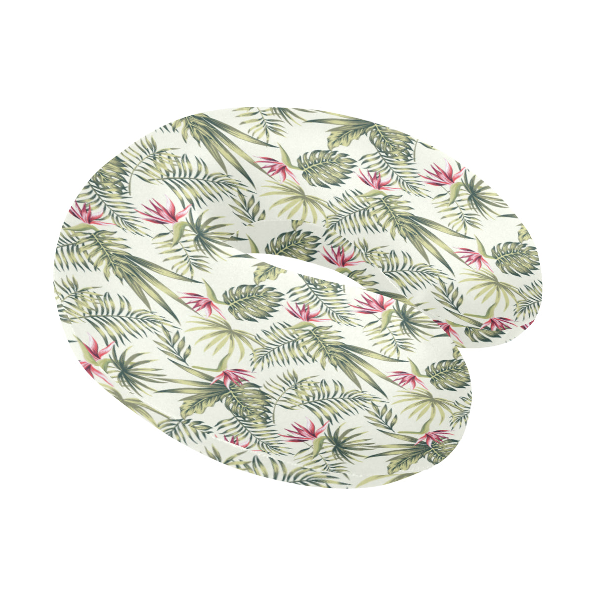 Bird Of Paradise Pattern Print Design 04 U-Shaped Travel Neck Pillow