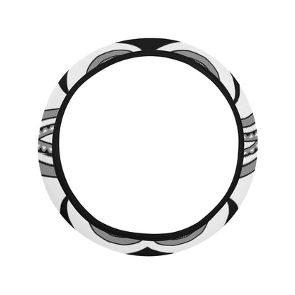 Samoan Pattern Print Design LKS302 Steering Wheel Cover with Elastic Edge