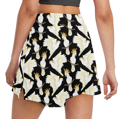 Cockatoo Print Design LKS402 17" Golf & Pickleball Skort with Pockets