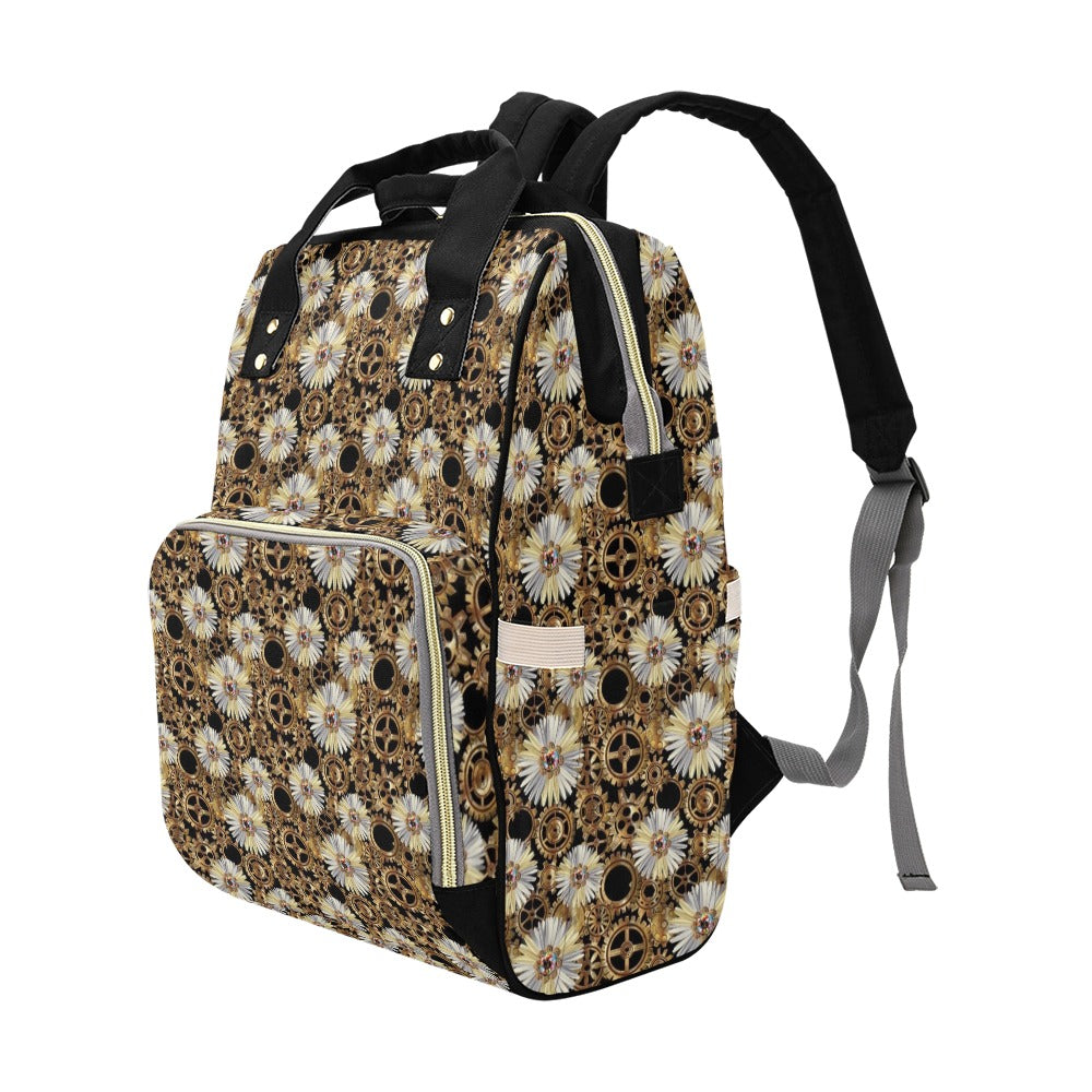 Steampunk Print Design LKS305 Diaper Bag Backpack