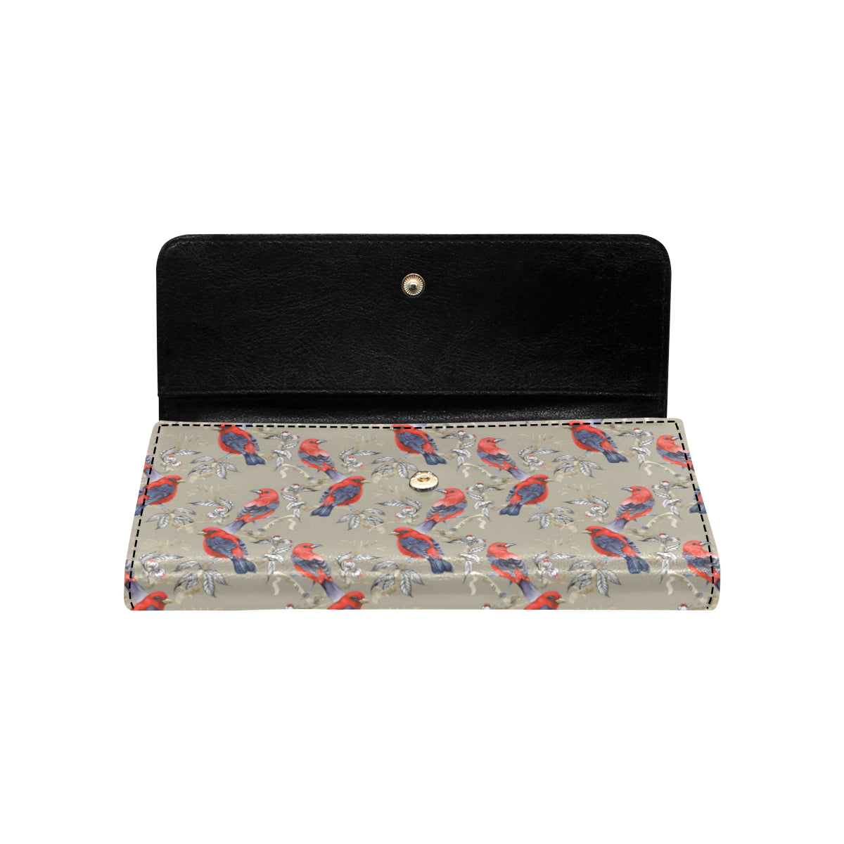 Birds Pattern Print Design 05 Women's Trifold Wallet