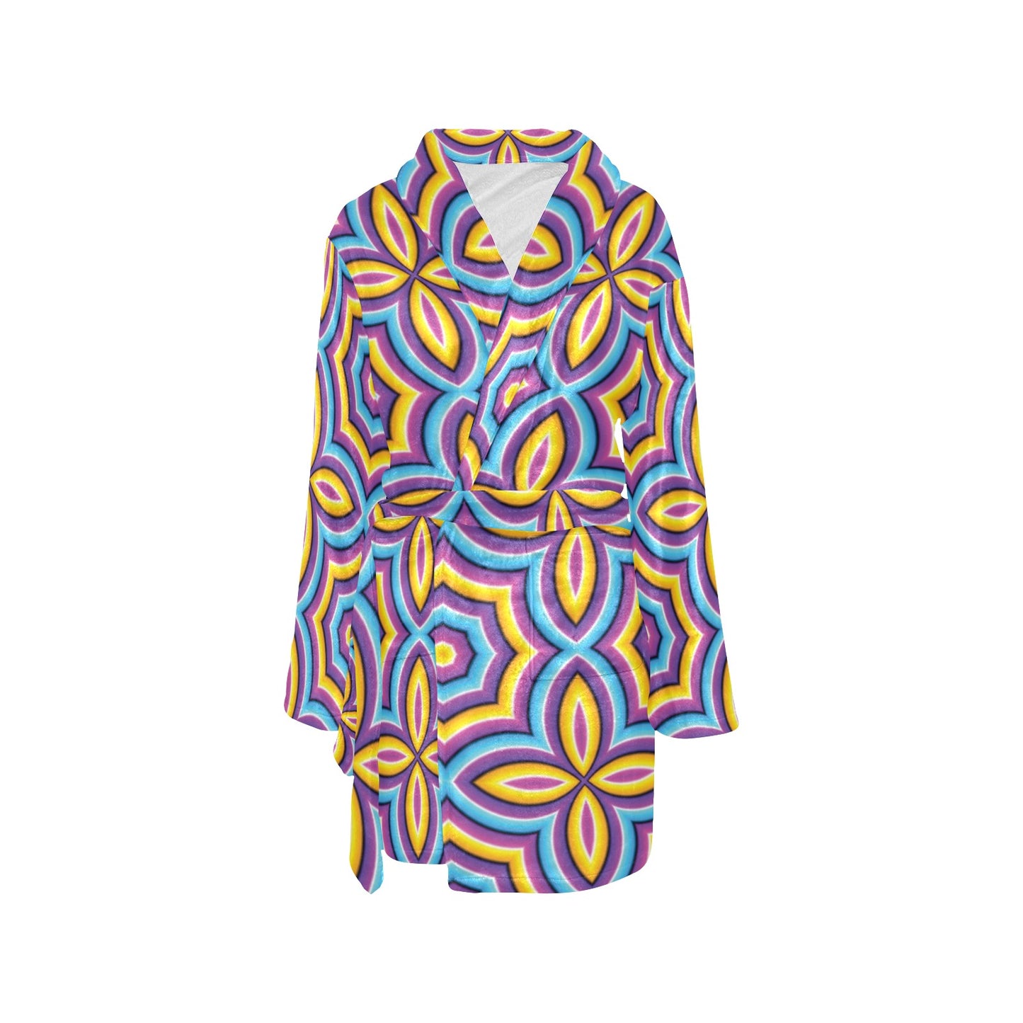 Optical illusion Pattern Print Design A03 Women's Fleece Robe