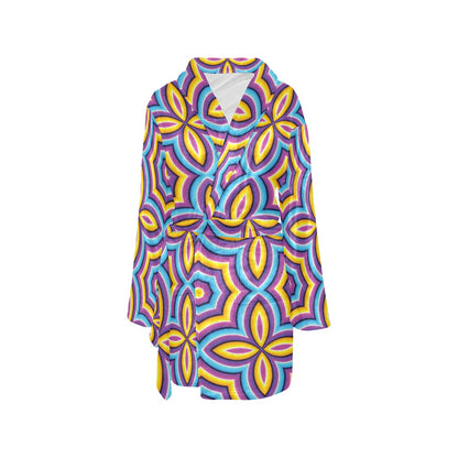 Optical illusion Pattern Print Design A03 Women's Fleece Robe