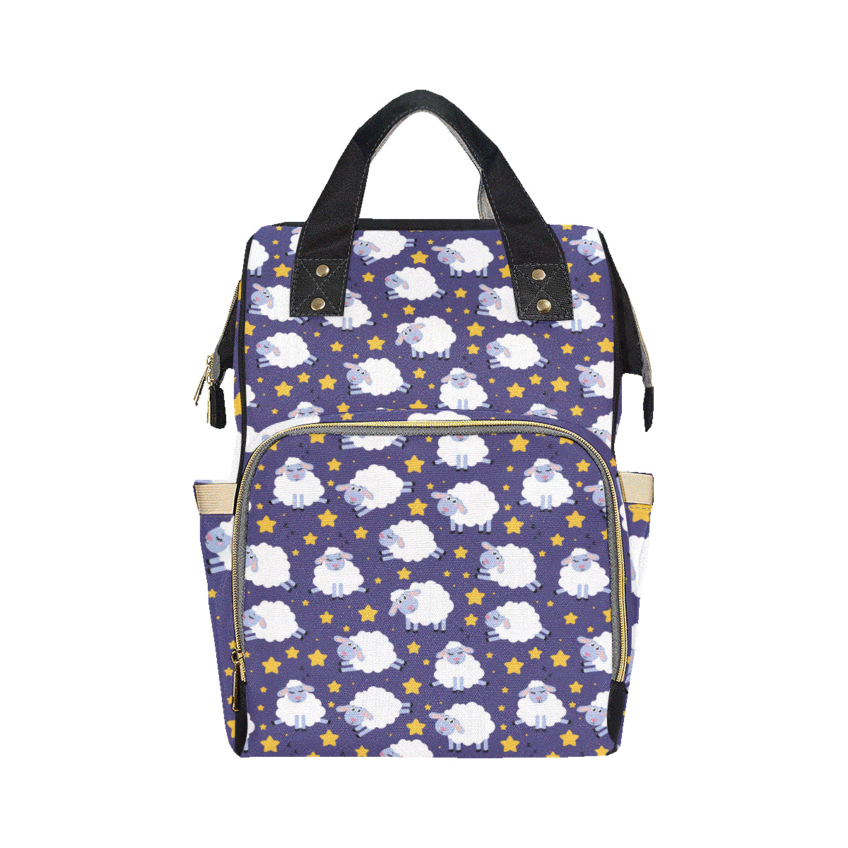 Sheep Pattern Print Design 03 Diaper Bag Backpack