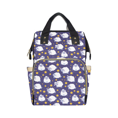 Sheep Pattern Print Design 03 Diaper Bag Backpack