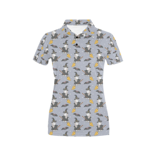 Witch Print Design LKS307 Women's Polo Shirt