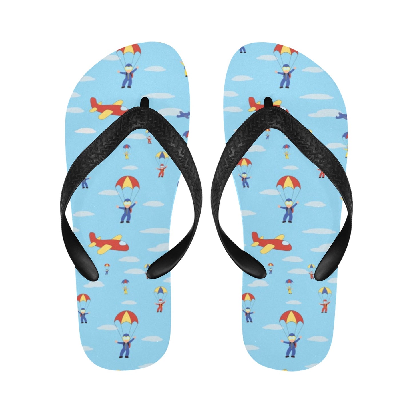 Skydiver Print Design LKS304 Flip Flops