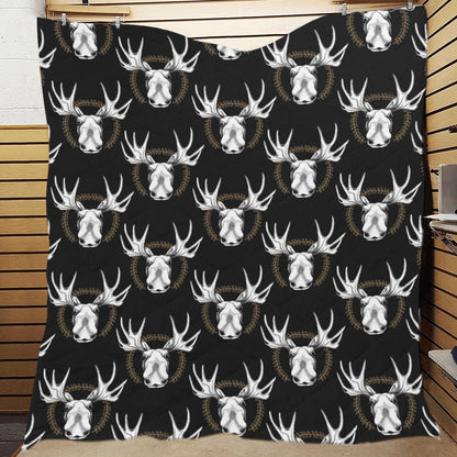 Moose Pattern Print Design 02 Premium Quilt