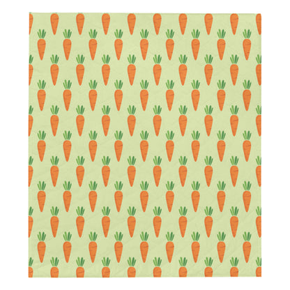 Carrot Pattern Print Design 02 Premium Quilt
