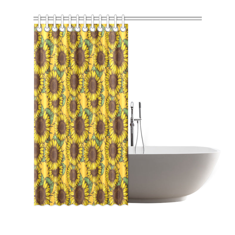 Sunflower Pattern Print Design SF04 Shower Curtain
