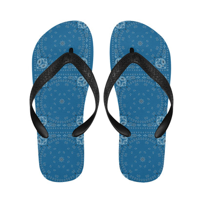 Bandana Blue Print Design LKS301 Flip Flops