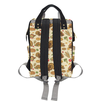 Turkey Pattern Print Design 02 Diaper Bag Backpack