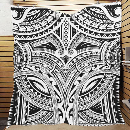 Maori Pattern Print Design 06 Premium Quilt