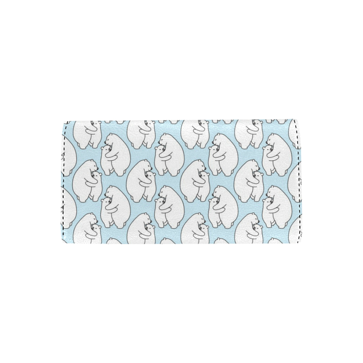 Polar Bear Pattern Print Design PB08 Women's Trifold Wallet