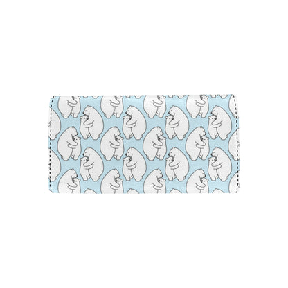 Polar Bear Pattern Print Design PB08 Women's Trifold Wallet