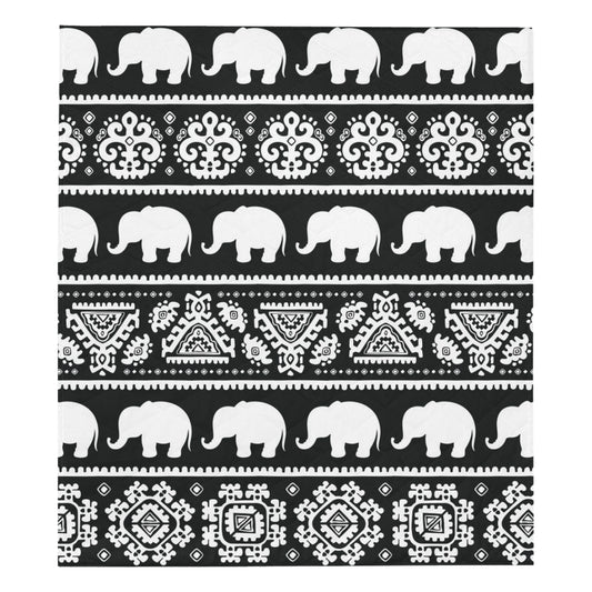 Elephant Pattern Premium Quilt