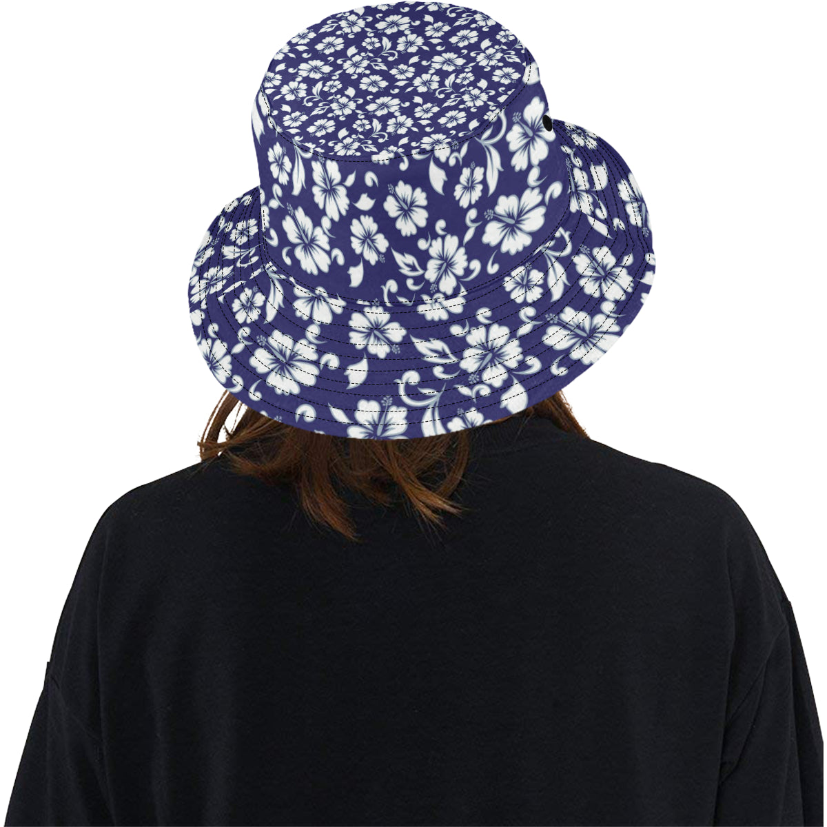 Hibiscus Pattern Print Design HB010 Unisex Bucket Hat
