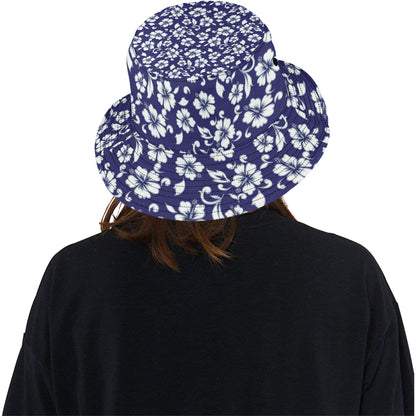 Hibiscus Pattern Print Design HB010 Unisex Bucket Hat