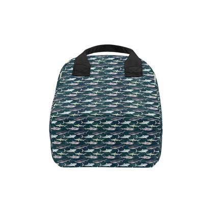 Shark Pattern Print Insulated Lunch Bag