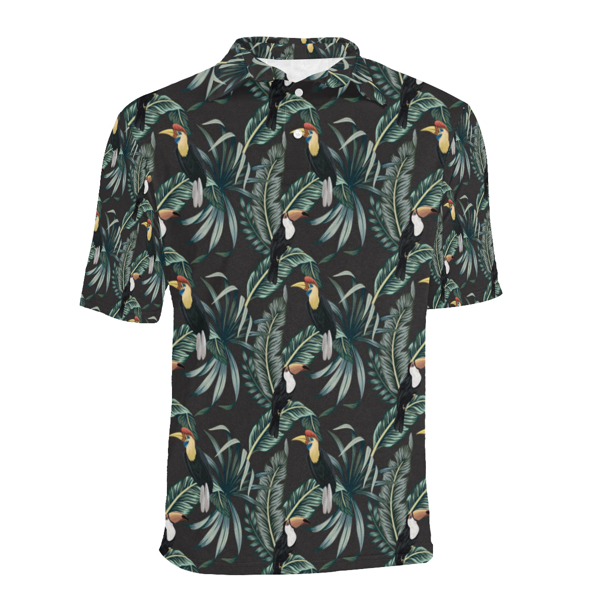 Rainforest Pattern Print Design RF06 Men Polo Shirt