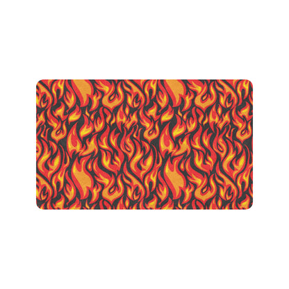 Flame Fire Print Pattern Rubber Doormat