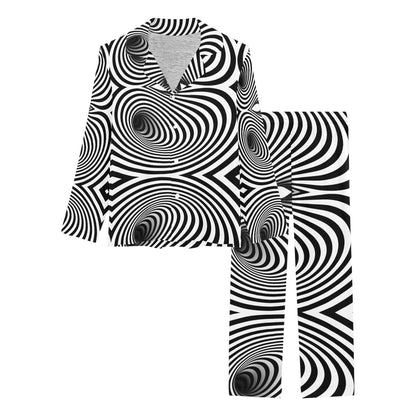 Vortex Print Design LKS303 Women's Long Pajama Set
