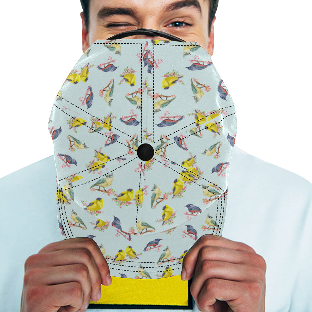 Bird Sweet Themed Print Pattern Snapback Cap