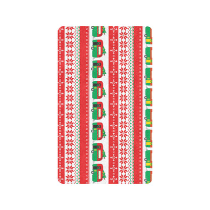 Camper Camping Ugly Christmas Design Print Rubber Doormat