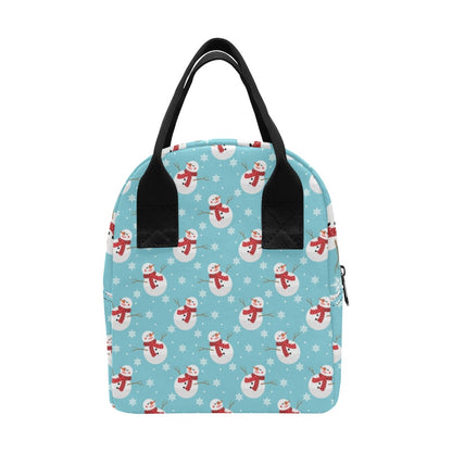 Snowman Print Design LKS304 Insulated Lunch Bag