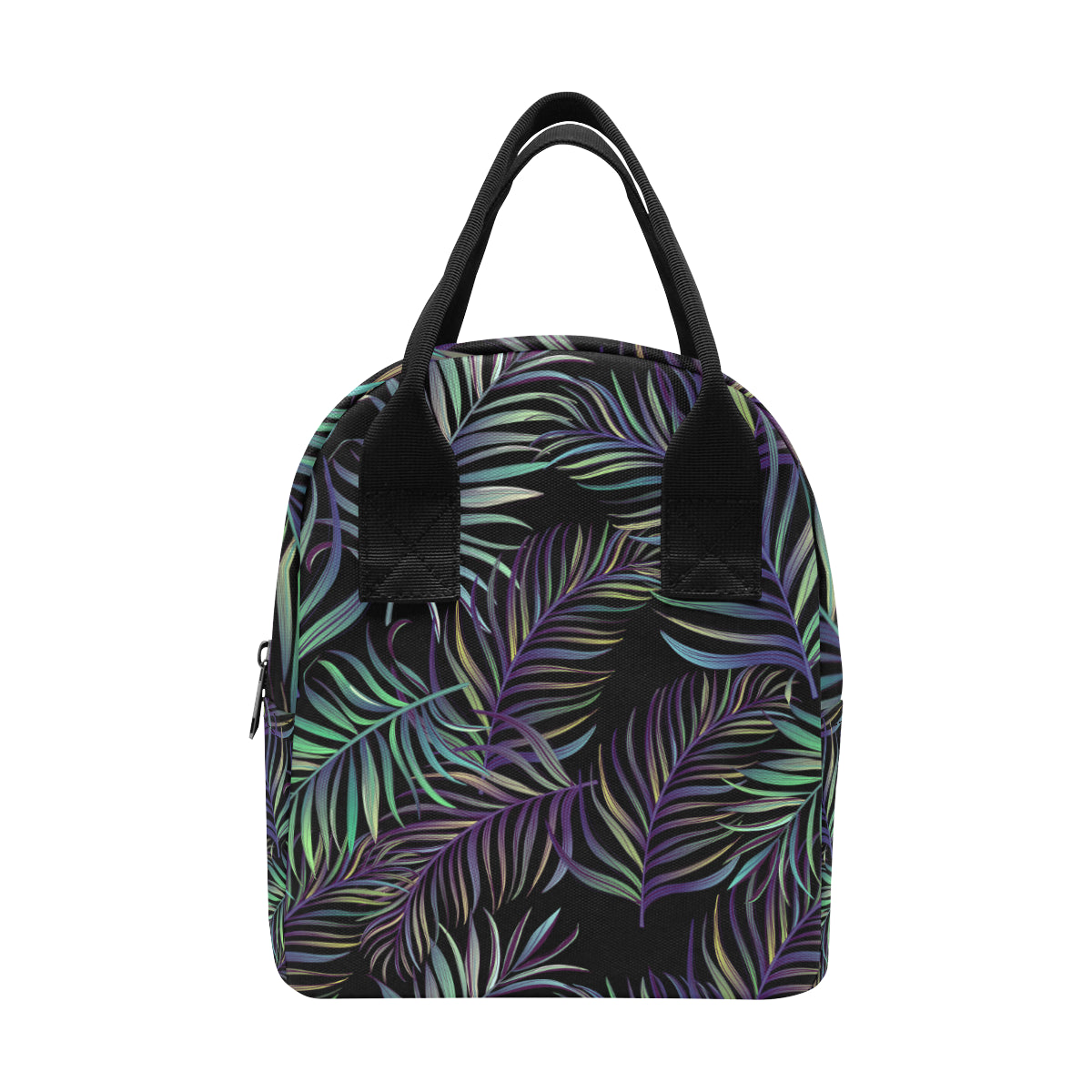 Tropical Palm Leaves Pattern Brightness Insulated Lunch Bag