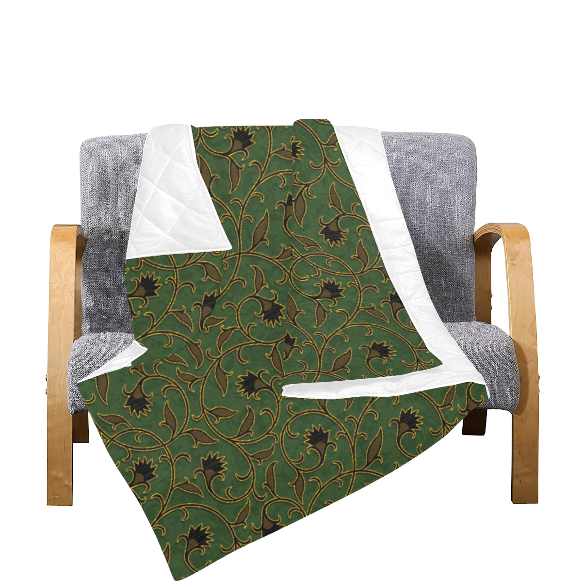 Brocade Pattern Print Design 02 Premium Quilt