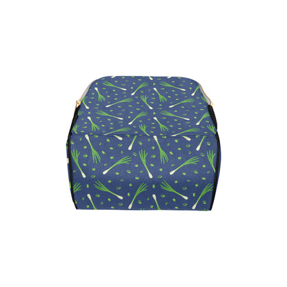Leek Pattern Print Design 02 Diaper Bag Backpack