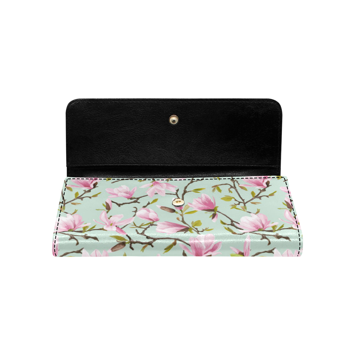 Magnolia Pattern Print Design MAG04 Women's Trifold Wallet