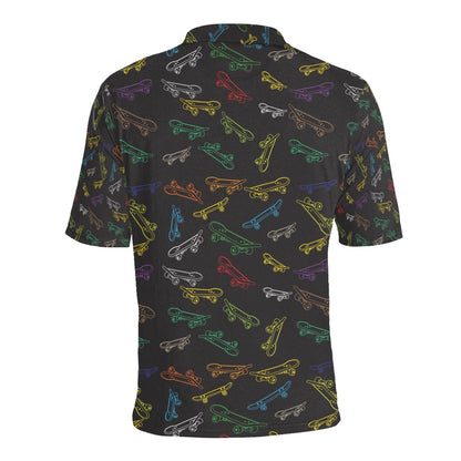 Skateboard Print Design LKS301 Men Polo Shirt