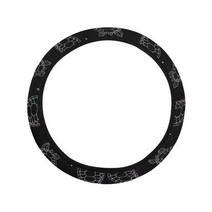 Sea Turtle Print Design LKS3012 Steering Wheel Cover with Elastic Edge