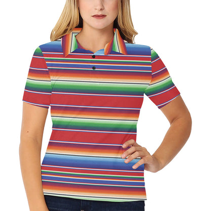 Serape Print Design LKS304 Women's Polo Shirt