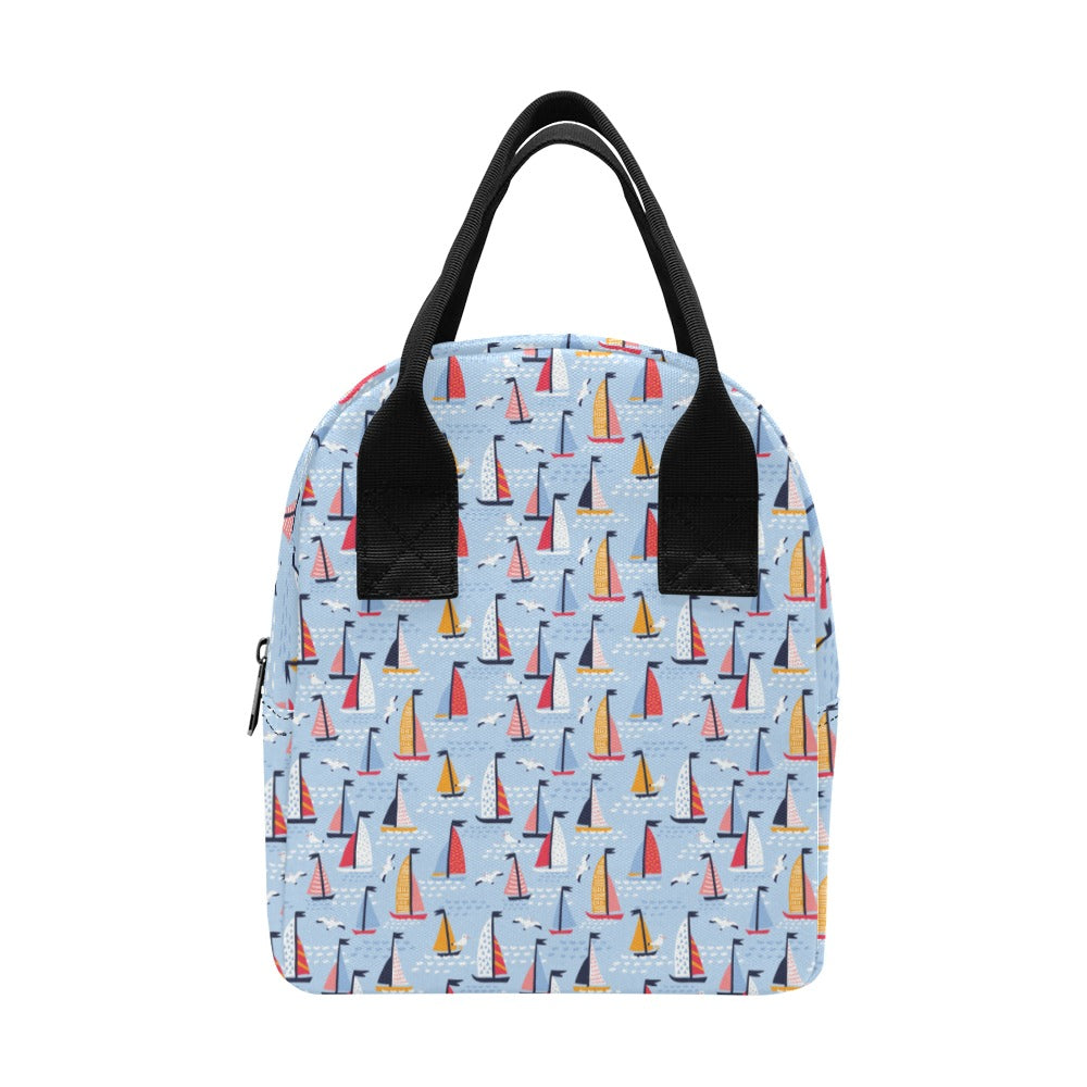 Sailboat Print Design LKS304 Insulated Lunch Bag