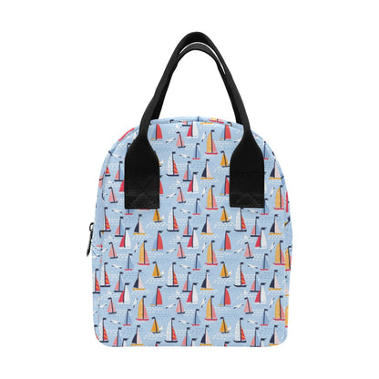 Sailboat Print Design LKS304 Insulated Lunch Bag