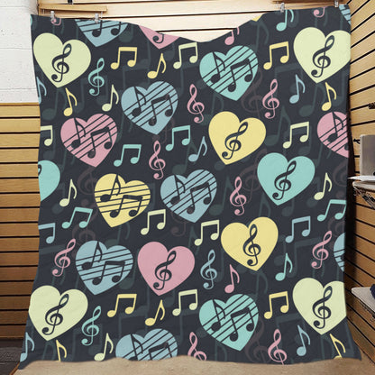 Music note Pattern Print Design A03 Premium Quilt