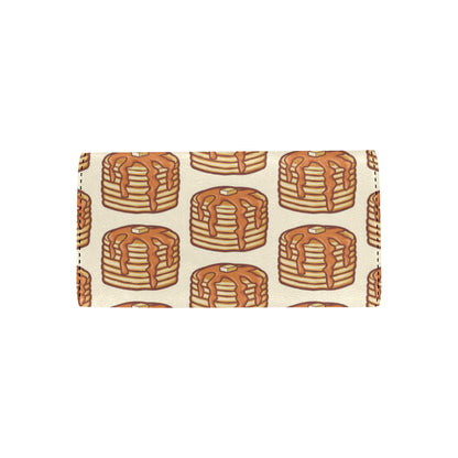 Pancake Pattern Print Design A02 Women's Trifold Wallet