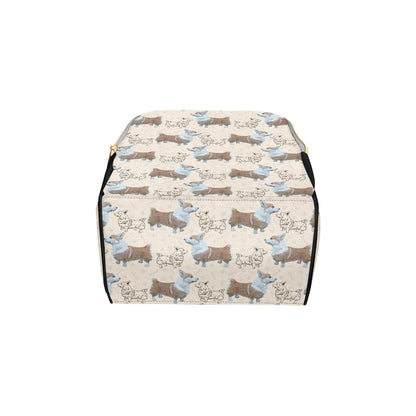 Pembroke Welsh Corgis Pattern Print Design A03 Diaper Bag Backpack