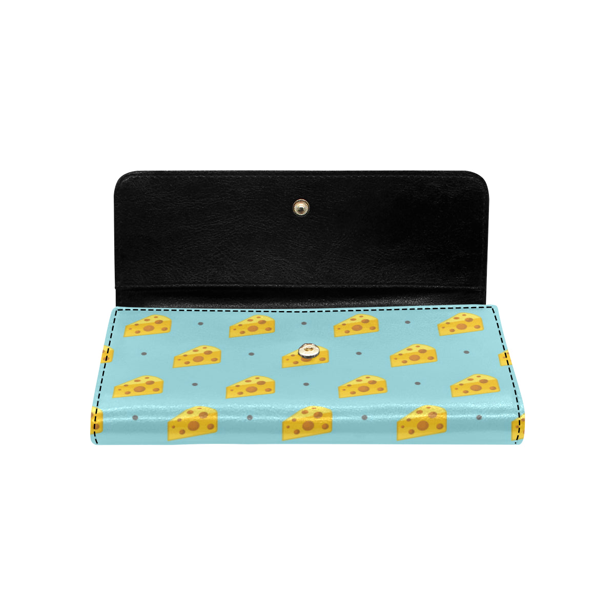 Cheese Pattern Print Design 02 Women's Trifold Wallet