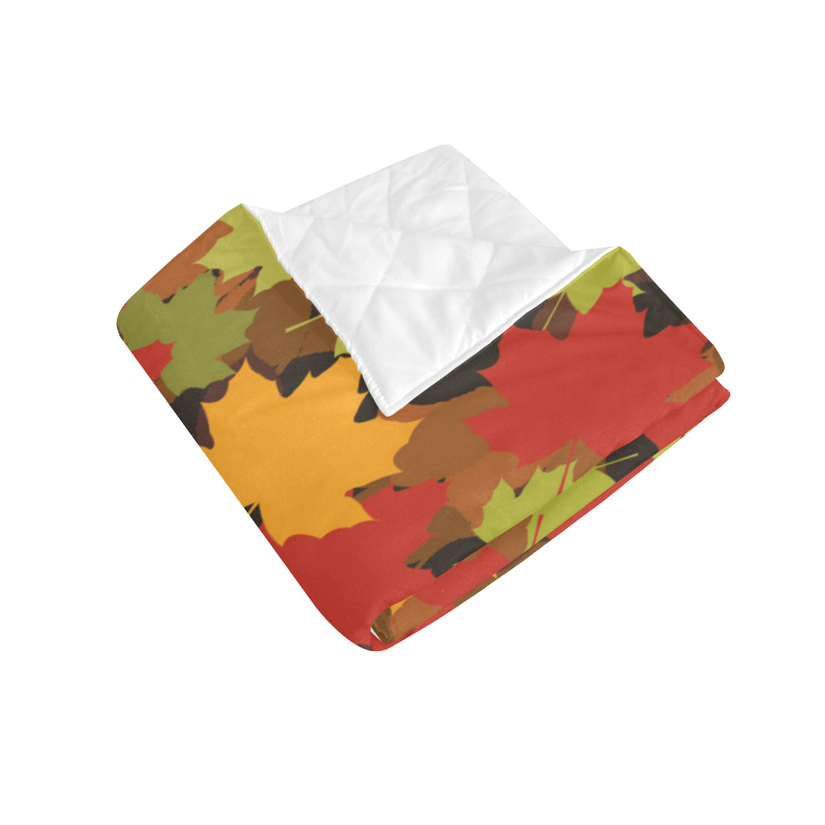 Maple Leaf Pattern Print Design 05 Premium Quilt