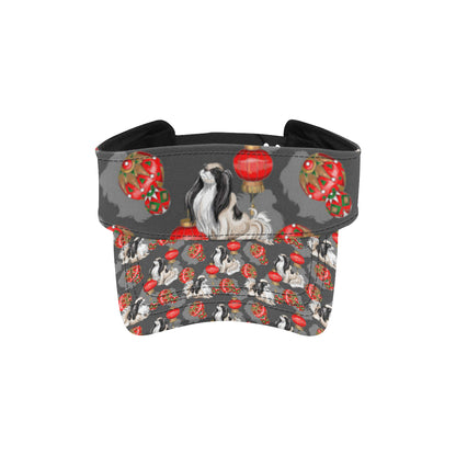 Japanese Chin Pattern Print Design 02 Unisex Sun Visor