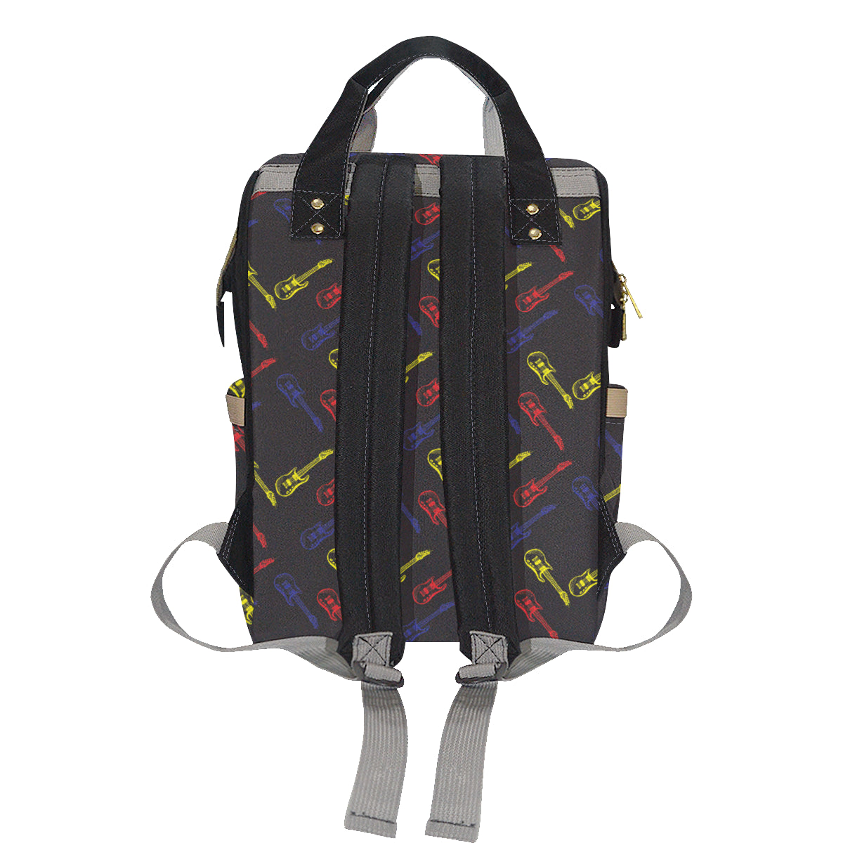 Electric Guitar Pattern Print Design 03 Diaper Bag Backpack