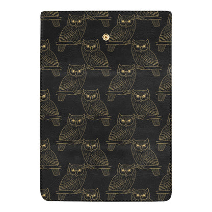 Gold Owl Pattern Women's Trifold Wallet